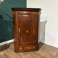 Antique Inlaid Corner Cupboardh