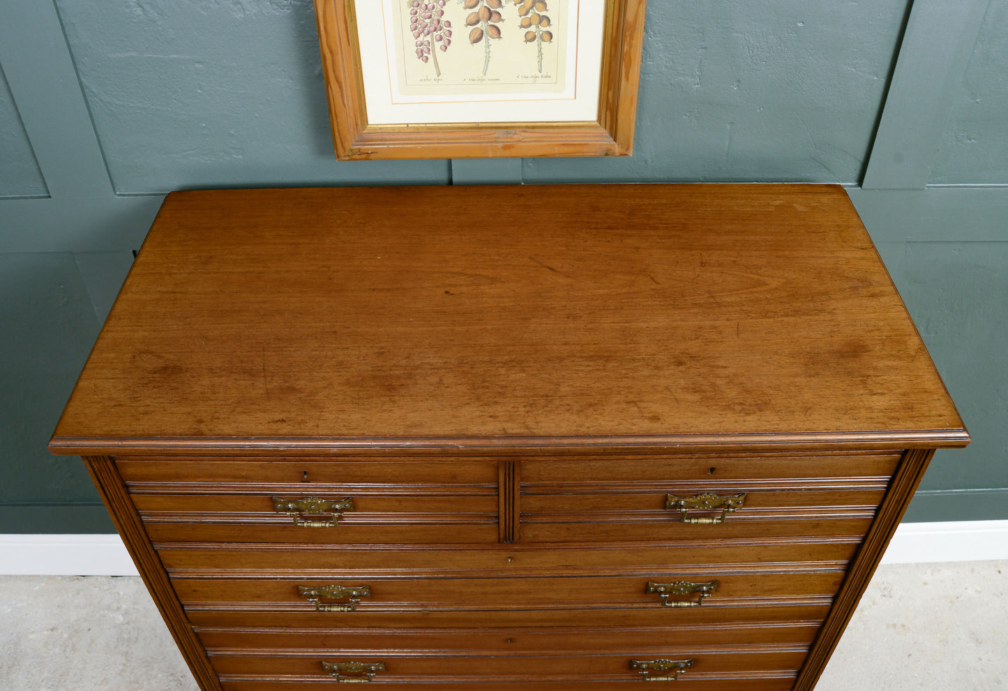 Large Edwardian Tallboy Chest of Drawers - Mahogany or Satinwood - 2 Over 3