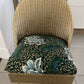 Accent chair. Gold painted wipe clean plastic with your choice of fabric seat. Removable with small storage space beneath.