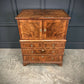 Vintage Walnut Drinks Cocktail Cabinet On Chest