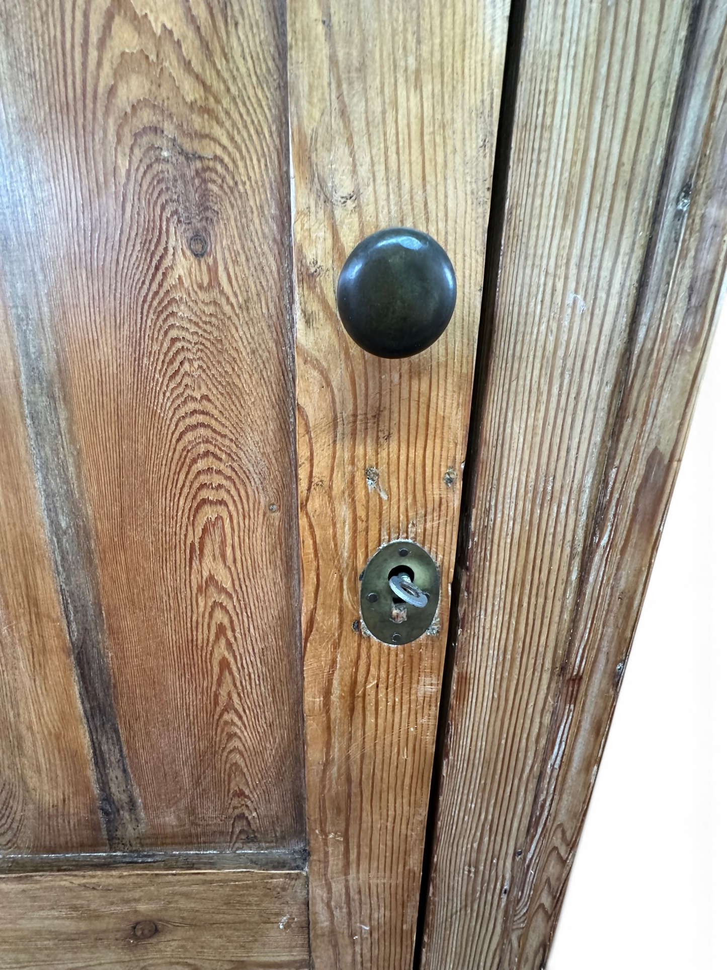 Victorian Pine Cupboard House Keepers Pantry Pitch Pine Rustic Farmhouse Larder Linen Cabinet