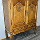 Cabinet Vintage French Louis XVI Oak Carved Cupboard with 2 Drawers LOT 4460