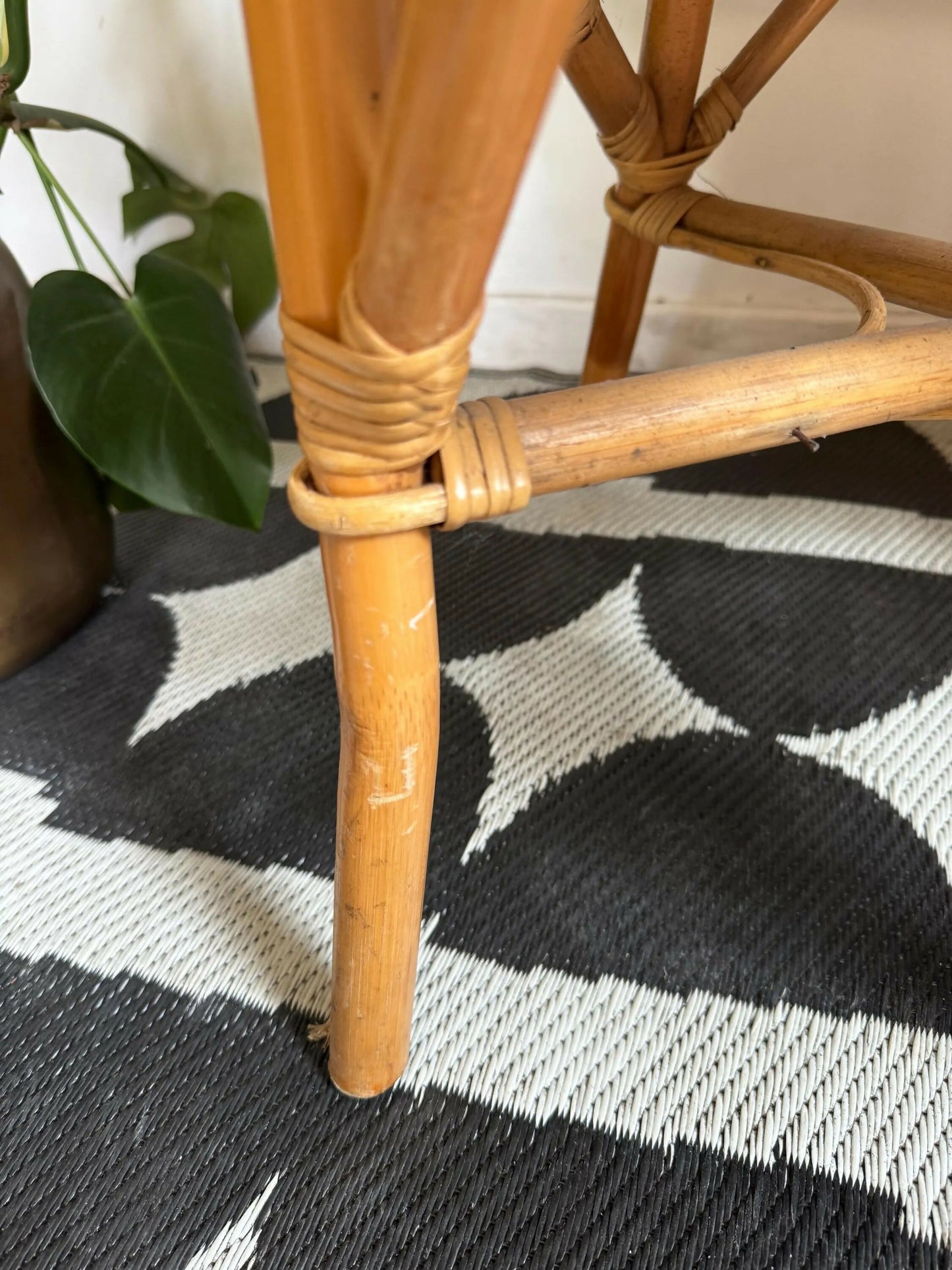 Mid Century Retro Vintage Bamboo Cane Chair