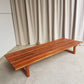 Vintage Mid Century Danish Pine Slatted Bench Seat Coffee Table Scandi Retro R477