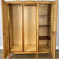 Wardrobe Vintage French Louis Oak Triple Door Carved Armoire Cabinet LOT 6534