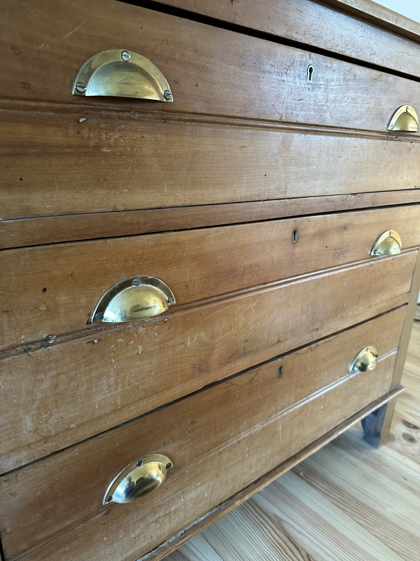 Antique Victorian Pine Chest of Drawers Rustic Solid Stripped Pine