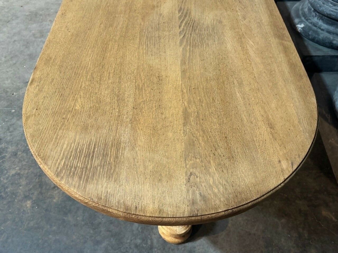 French Bleached Oak Monastery Dining Table