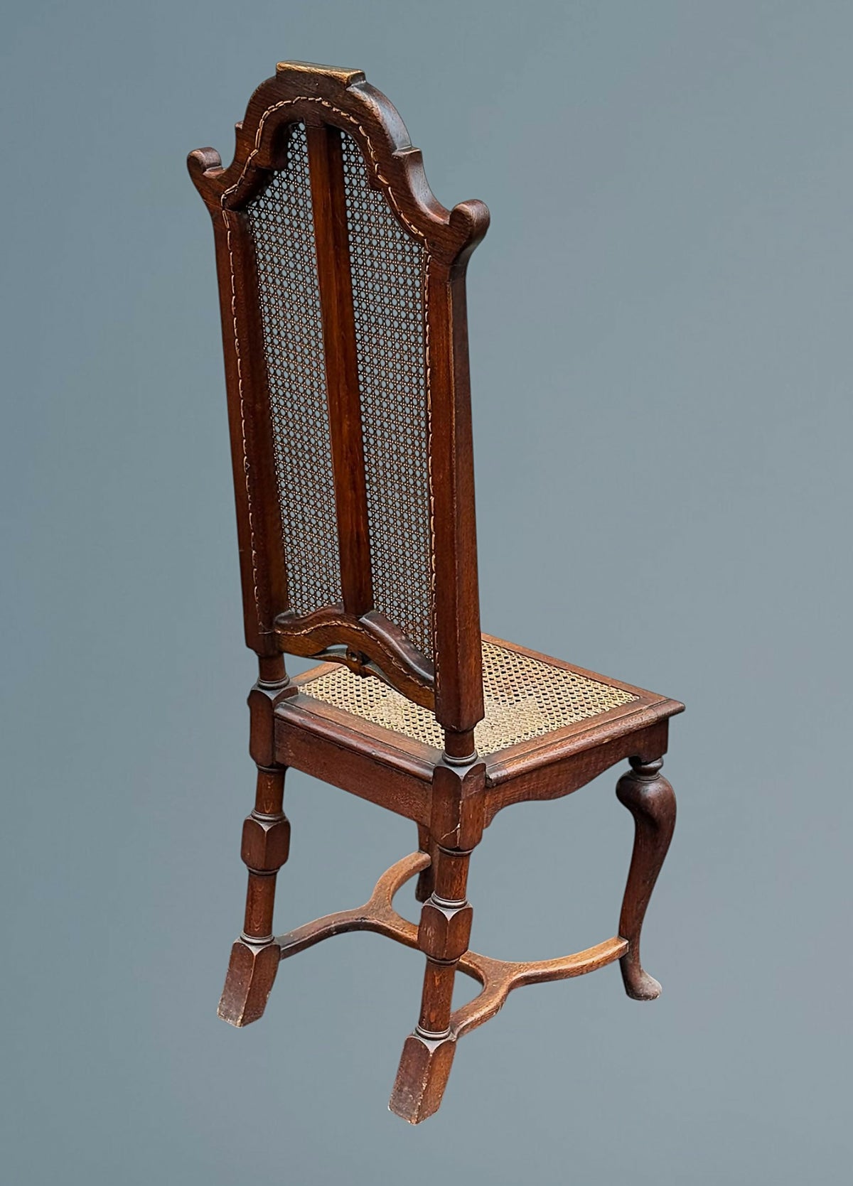 Set Of Four Oak High Back Chairs
