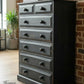 Solid pine handmade chest of drawers / industrial drawers / rustic drawers / farmhouse drawers / black drawers / aged chest of drawers /