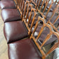 Set Of Twelve Mahogany Dining Chairs With Burgundy Leather Upholstered Seats