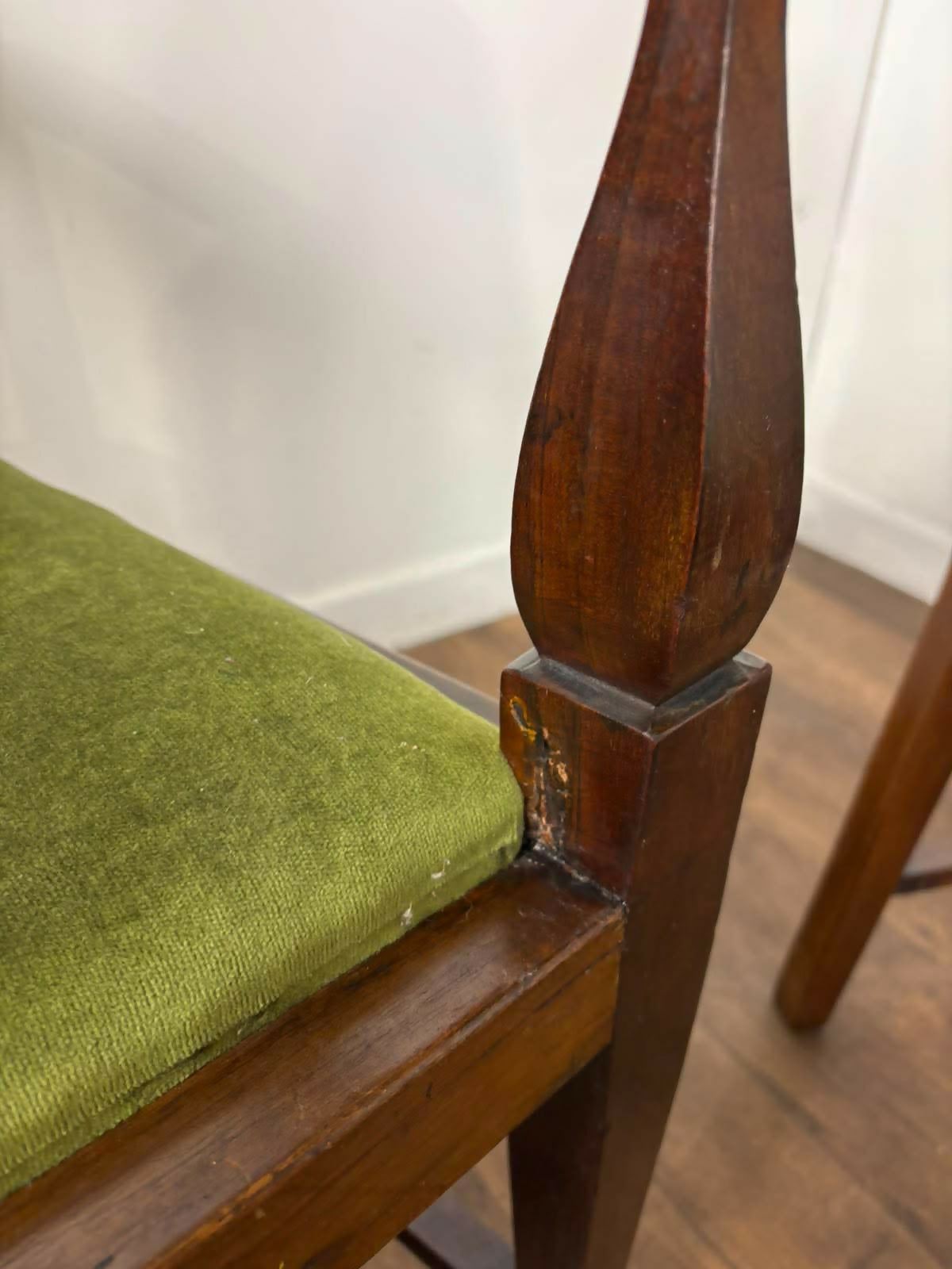 Pair of Edwardian Mahogany Upholstered Armchairs