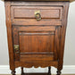 Bedside Table Antique French Style Marble Top Oak Cabinet Nightstand LOT 6246