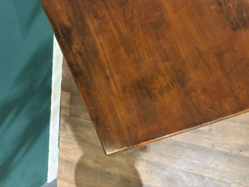 Victorian Cast Iron Pub Table With Mahogany Topcv