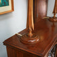 A Pair of Wooden Carved Walnut Table lamps