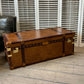 Luxury Handmade Tan Leather Coffee Table Trunk bespoke order for bridle