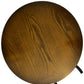 Round Wooden Side Table 66cm Diameter 49cm Height Dark Brown Turned Leg Vintage