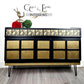 nathan sideboard black and gold cocktail cabinet