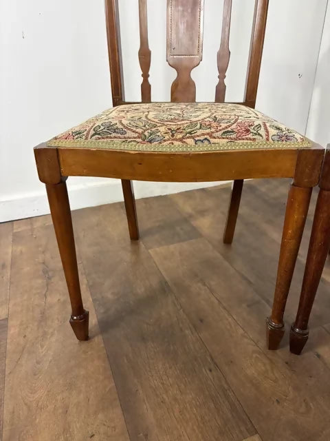 Pair of Edwardian Inlaid Mahogany Chairs