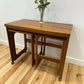 Mid Century Mcintosh Triform Nest Of Tables Teak Vintage Danish Style