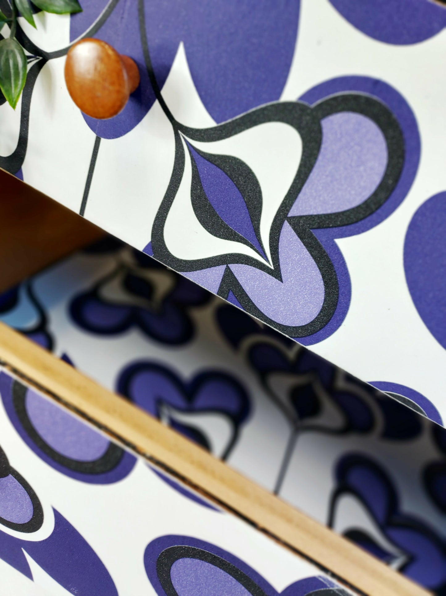 Chest Of Drawers In Yeabridge Green And Retro Pattern