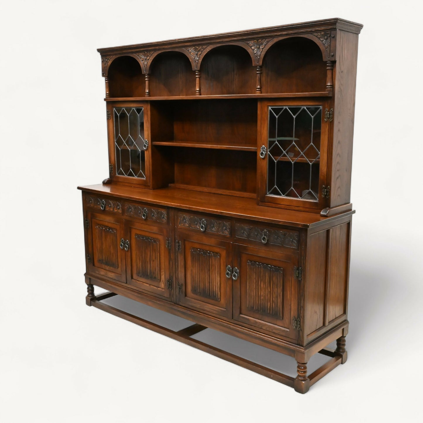 Large Old Charm Dresser Sideboard Base Tudor Brown Finish FREE UK Delivery*. SBR10830/1408E