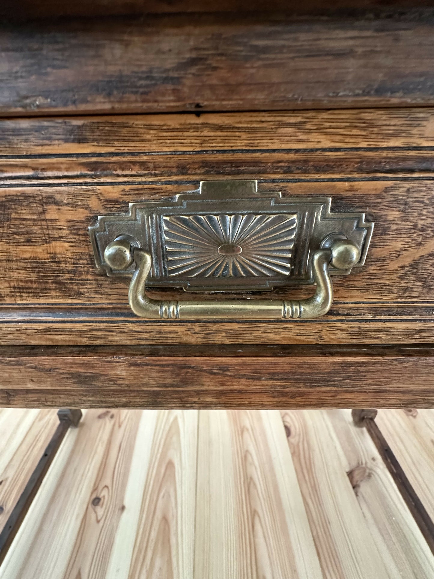 Antique Console Table Oak Side Hall Table