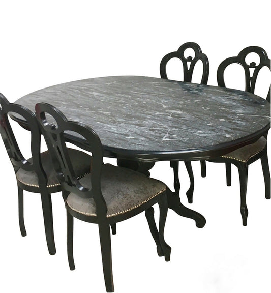 Epoxy Resin Bespoke Dining Table And 4 Chairs