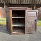 Antique Ecclesiastical Carved Oak Corner Kitchen Pantry Storage Cupboard