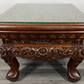 Plant Stand Chinese Mahogany Hand Carved Design Glass Top Coffee Table LOT 24327