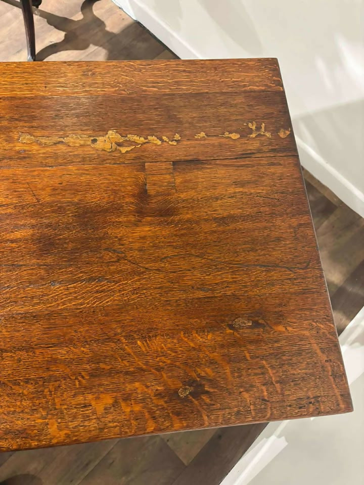 Large Early 20th Century Barley Twist Oak Preparation Table