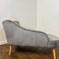 Modern Upholstered Grey Suede Chaise Longue / Day Bed