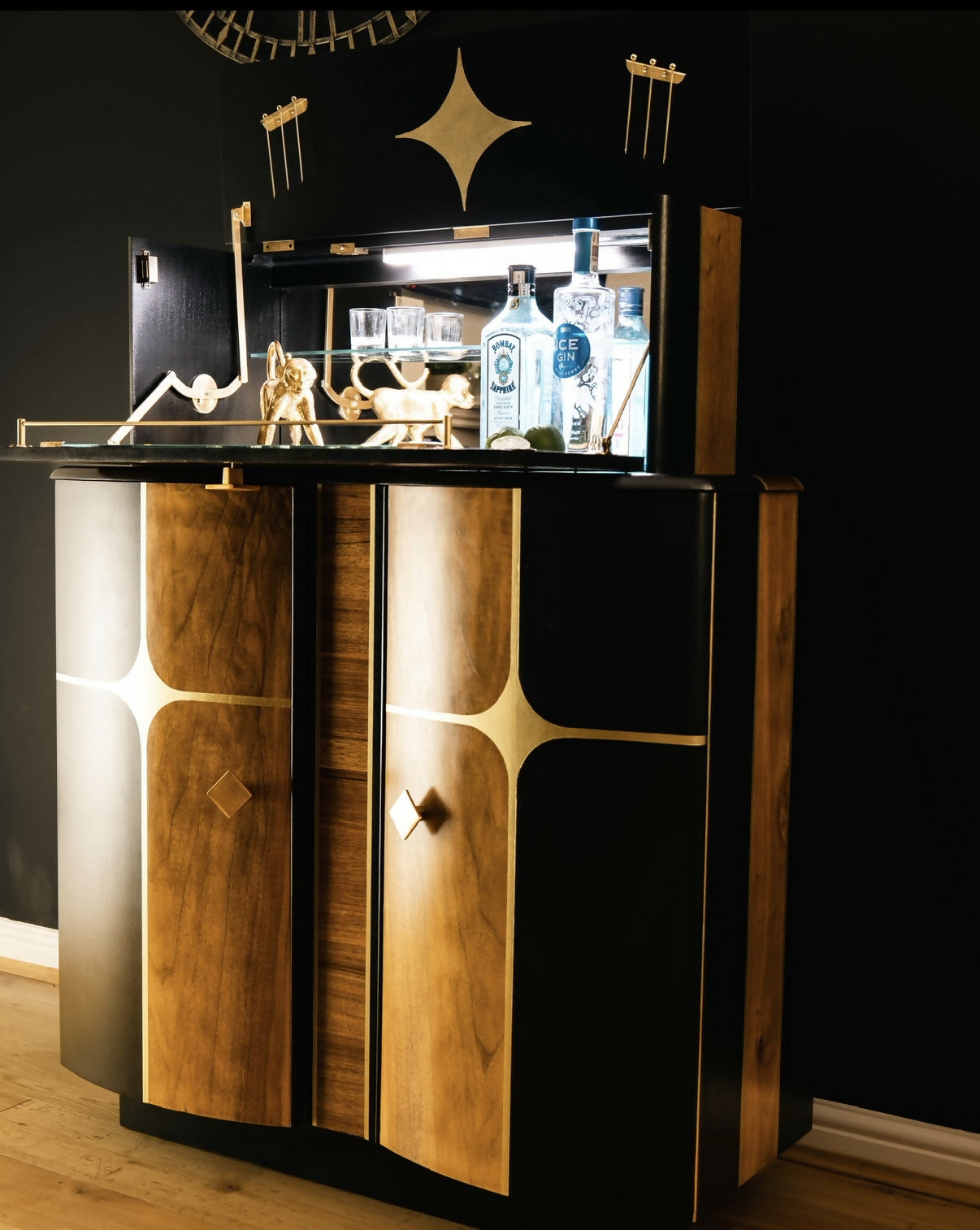 Asteria Cocktail Cabinet/ Drinks Cabinet Art Deco cocktail bar