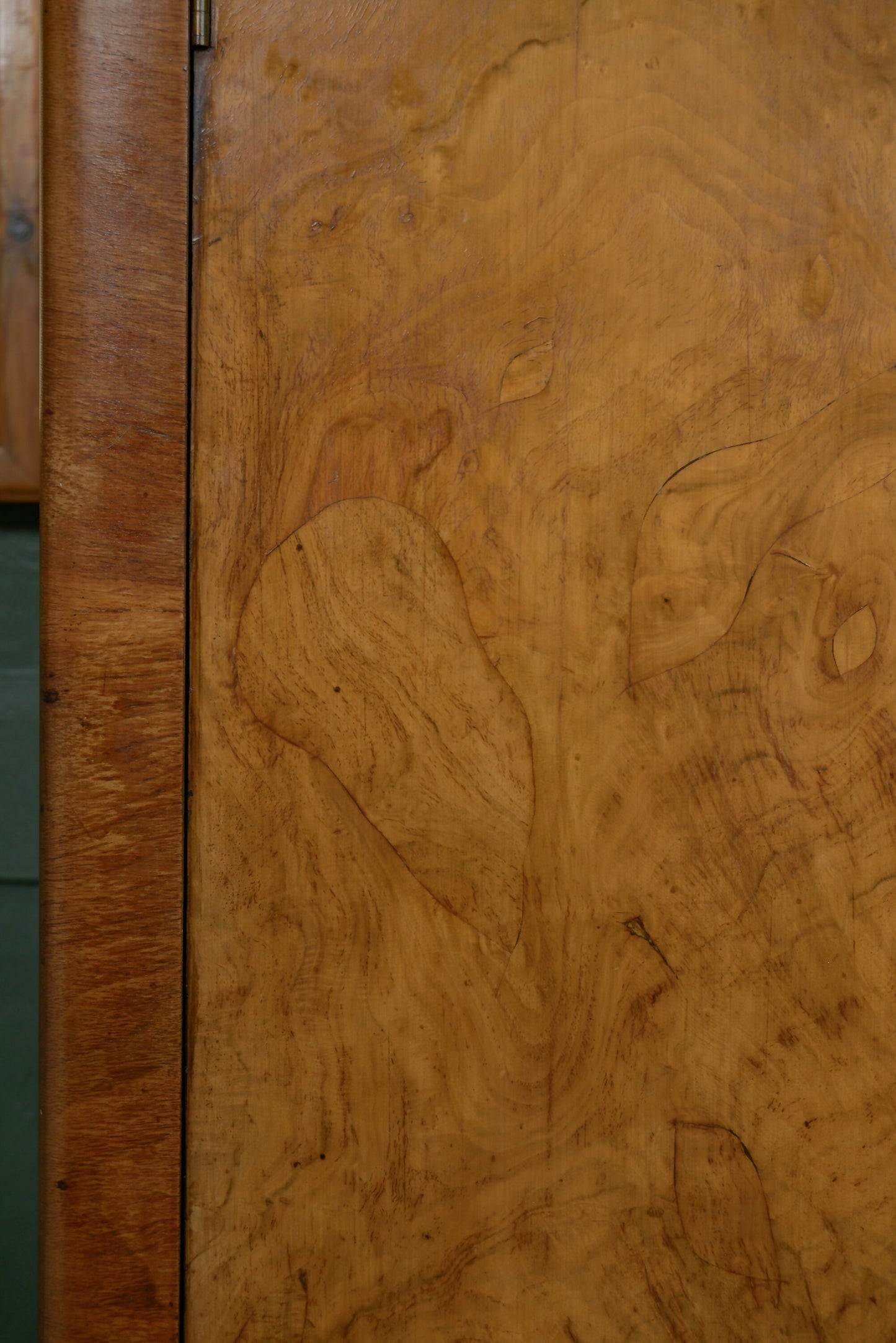 Art Deco Burr Walnut Gentlemans Wardrobe or Childs Wardrobe- SKU 211