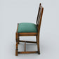 4 Old Charm Style Dining Chairs Oak Green Drop In/On Seats FREE UK Delivery*