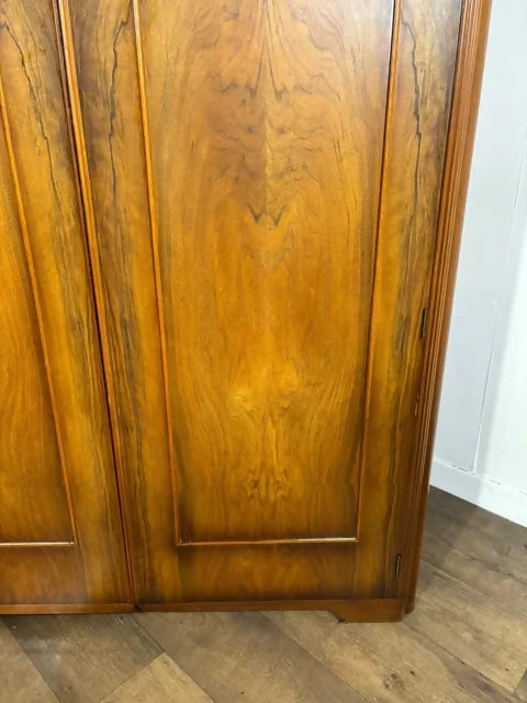 Vintage Walnut Double Wardrobe