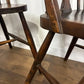 Vintage Set Of Four Oak Wheelback Dining Chairs