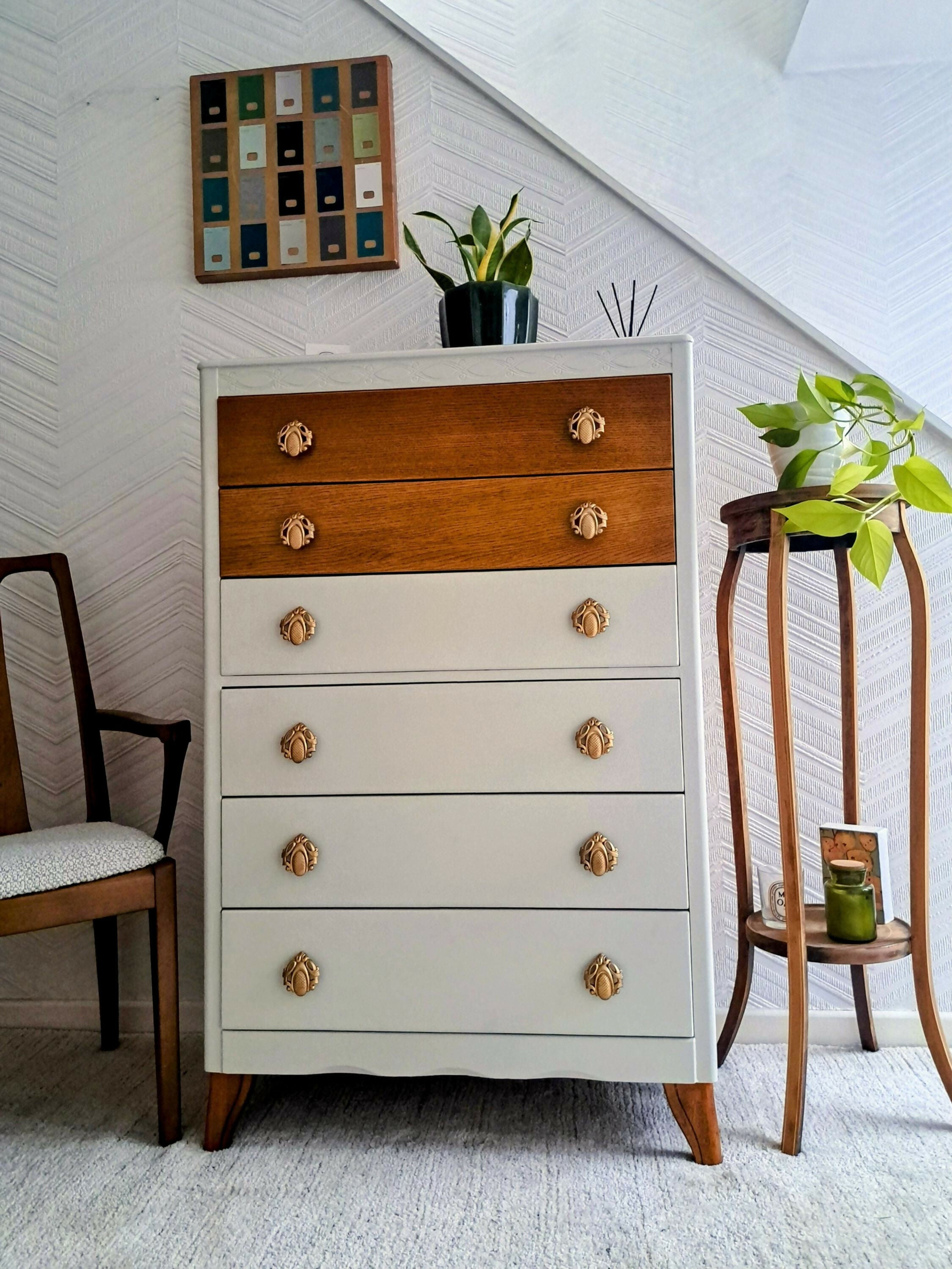 イギリス ビンテージ 家具 HARRIS LEBUS チェスト 英国 6171e Harris Lebus vintage retro art deco 6 drawer chest of drawers