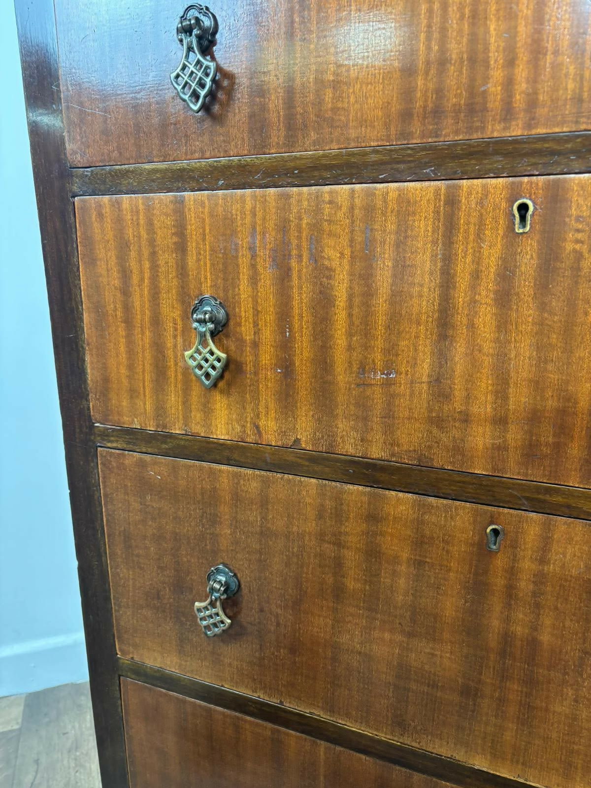 Vintage Mahogany Five Drawer Chest