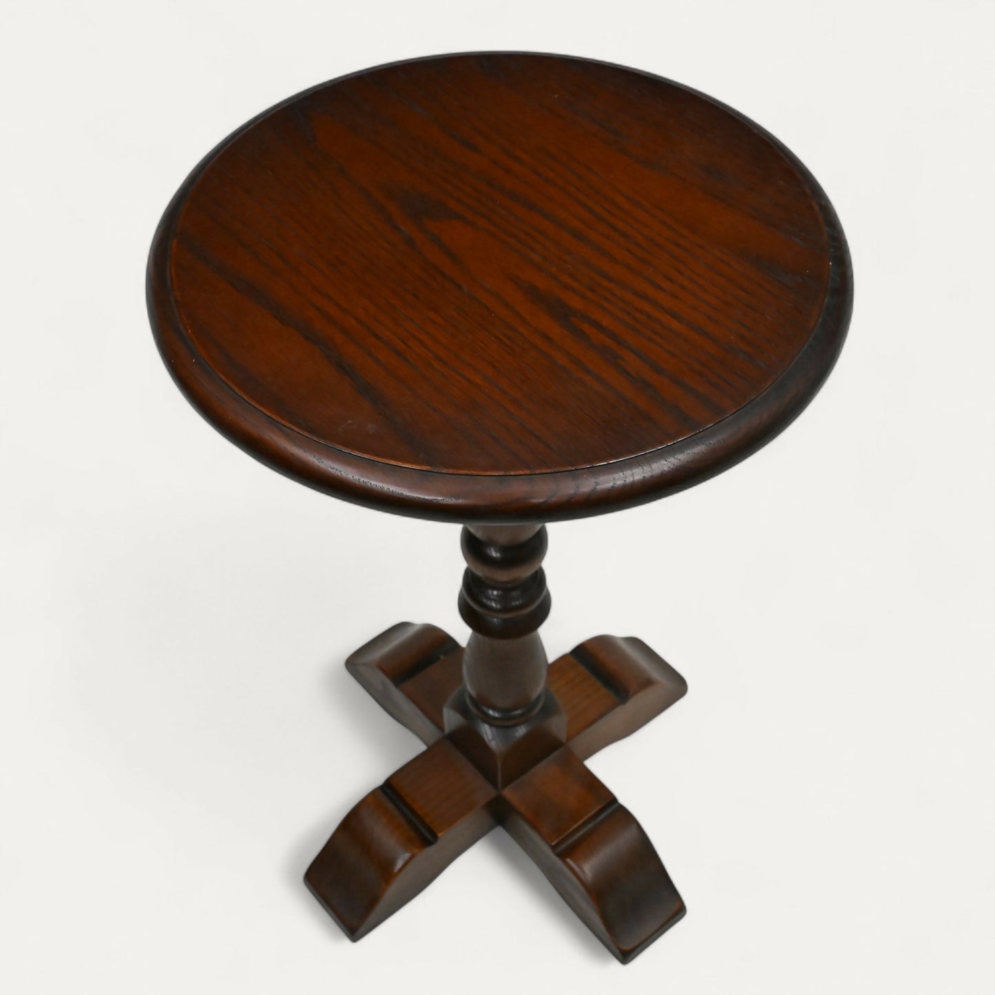 Old Charm Wine/Occasional Table Pedestal Tudor Brown Model 2217 FREE Delivery*. SBR10688/1007E