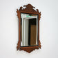 Arts and Crafts Edwardian Fretwork Bevel Edged Mirror Mahogany Frame