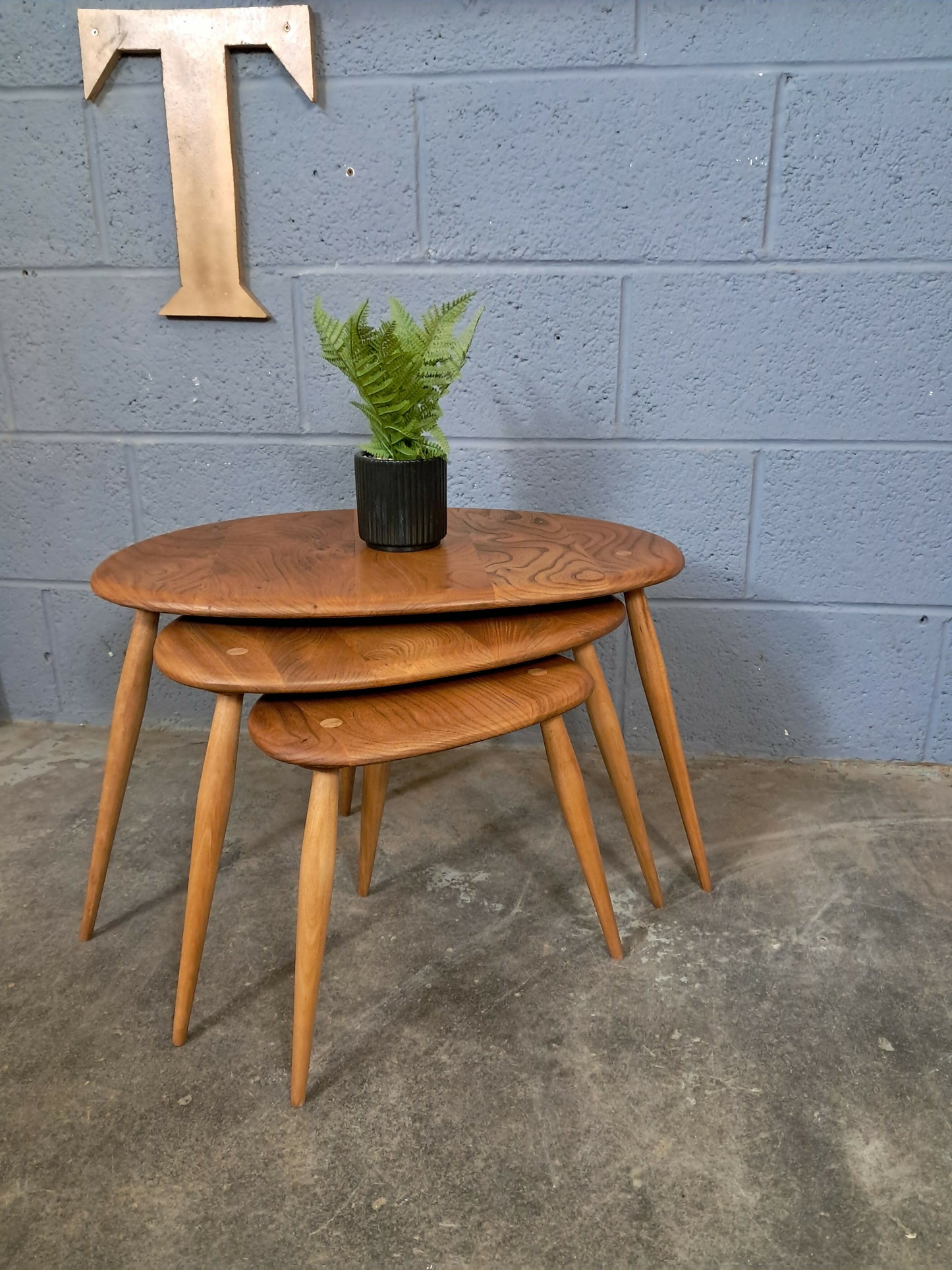 ERCOL PEBBLE TABLES ~ MID CENTURY ~ VINTAGE ~ RESTORED