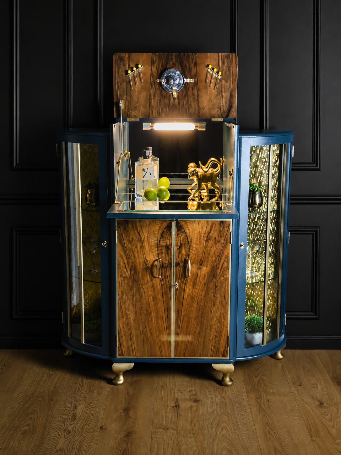 Art Deco Style Cocktail Cabinet/ Display Cabinet