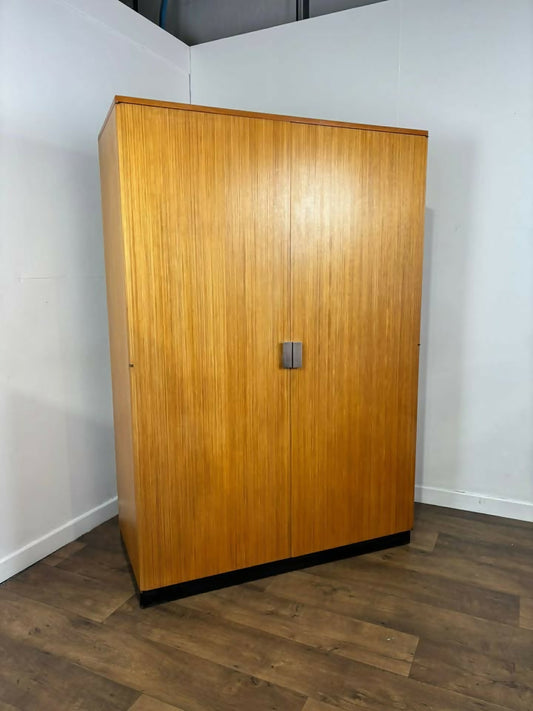 Mid Century Stag Teak Double Wardrobe