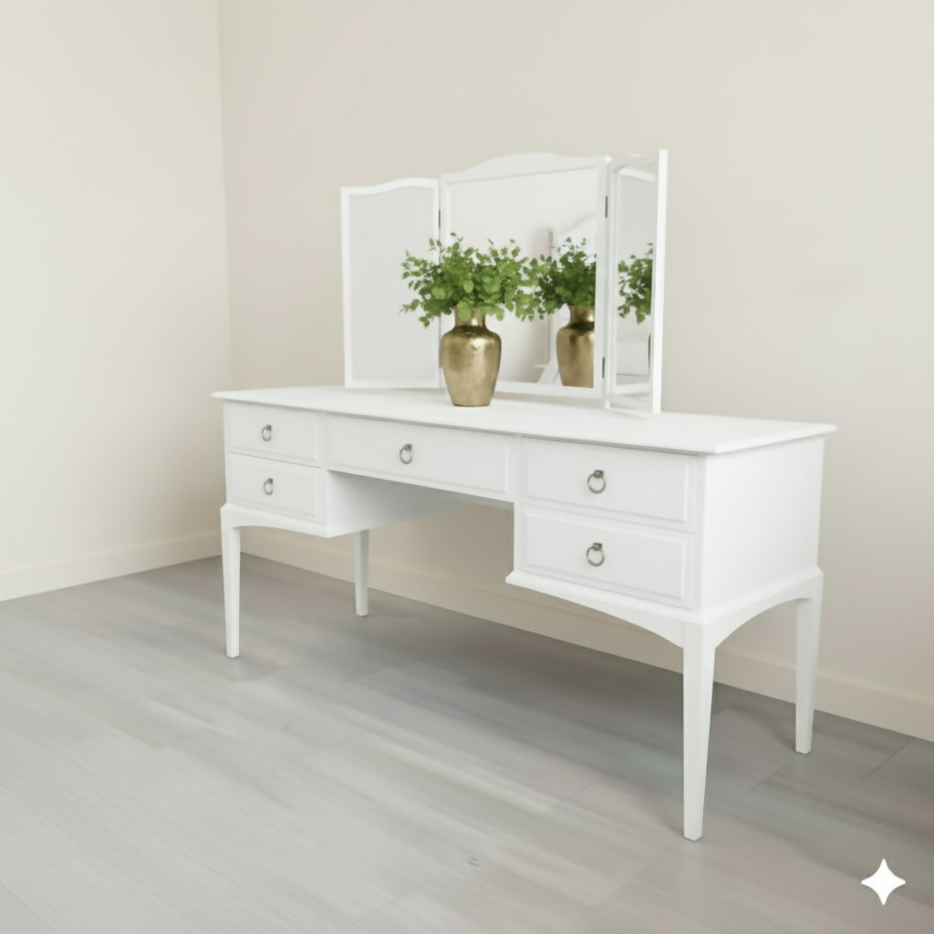 Stag minstrel white dressing table