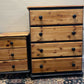 Pine Chest of 4 Drawers and matching bedside set of 3 drawers.