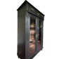 Antique Early 1900’s Mahogany Black Painted Display China Glazed Drinks Cabinet