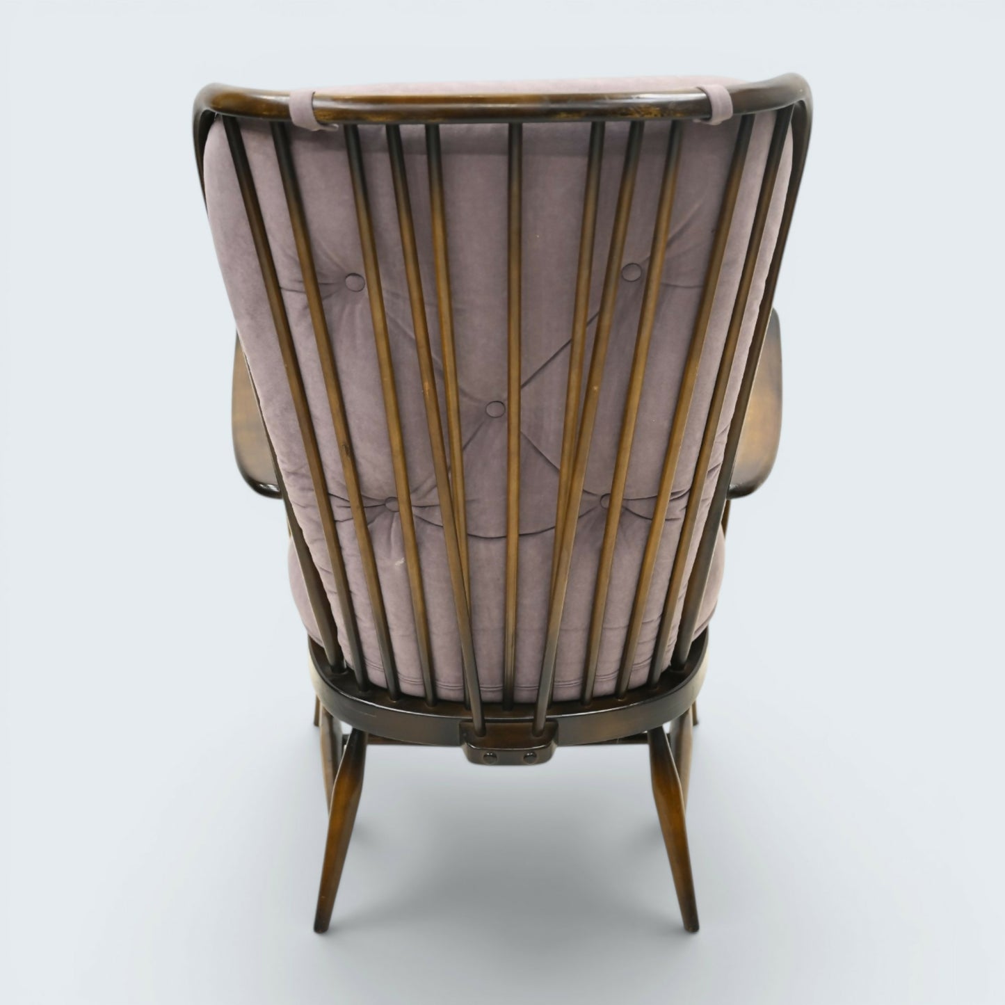 Ercol Windsor Easy Chair Armchair Tall Back Lilac Upholstery FREE UK Delivery