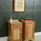 Pair Vintage Pine Bedside Cupboards Tables - Pot Cupboards - SKU 206 207