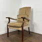 Vintage Parker Knoll Upholstered High Back Armchair – Oak Frame