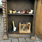 English Early Vintage Victorian Carved Smokers Cabinet With Pipe Collection Included.